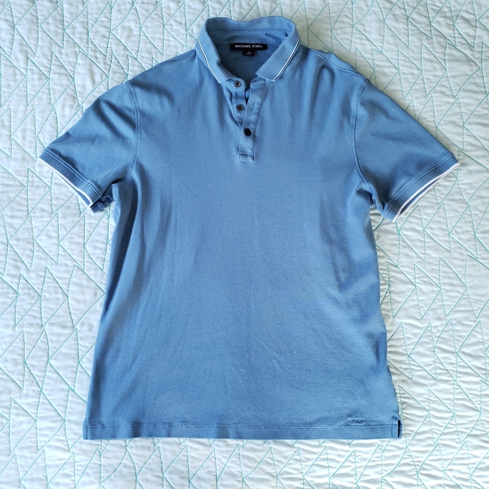 Michael Kors Blue Short Sleeve Polo Shirt